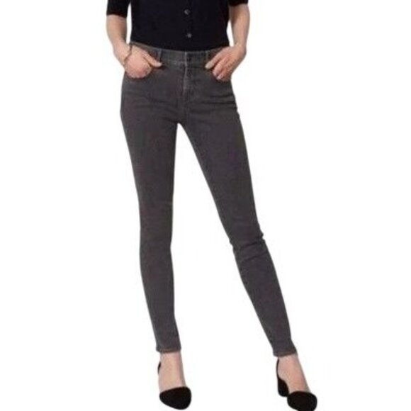 LOFT Mid-Rise Modern Skinny Jeans in Faded Black Wash Size 28/6 - Picture 1 of 5